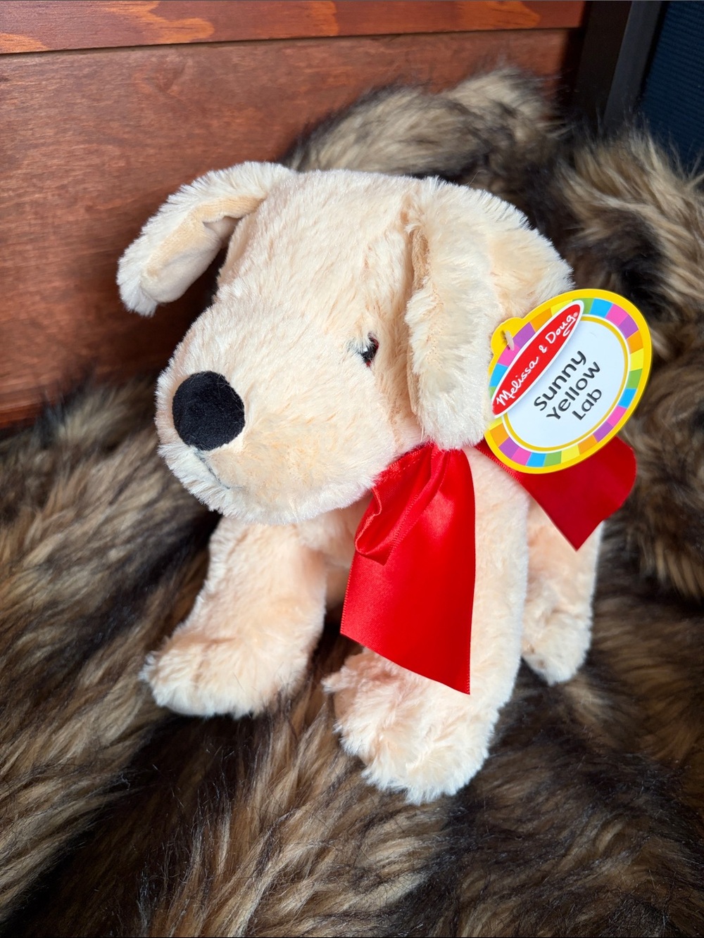 Melissa & Doug Plush Sunny Yellow Lab 10” Sitting Stuffed Animal